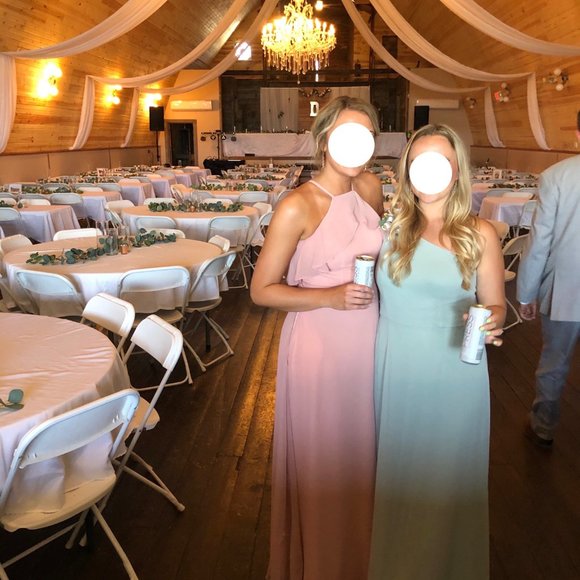 One-Shoulder Simple Chiffon Bridesmaid Dress - Picture 4 of 4